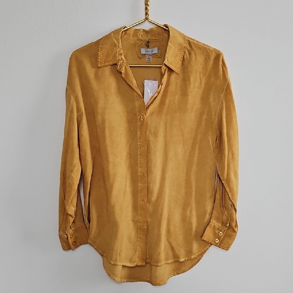 Cupio Women's Collared Button-Front Shirt | Size XS